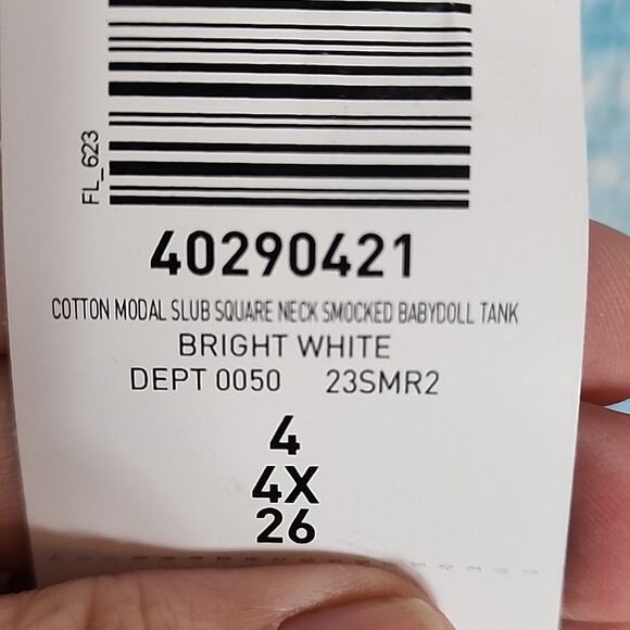 Torrid Cotton Modal Slub Square Neck Smocked Babydoll Tank, NWT, 4X - Picture 5 of 7